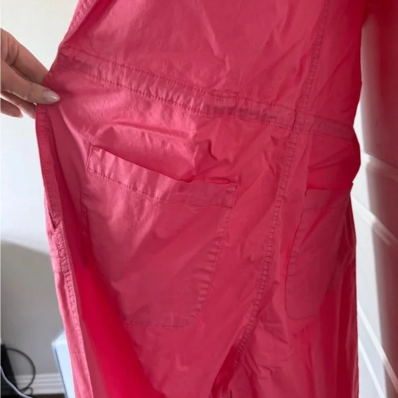 Pistola Pink Casual Jumpsuit with Short Sleeves - Picture 3 of 3